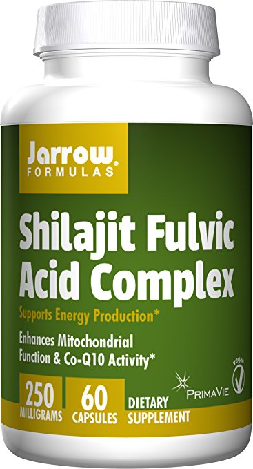 Jarrow Formulas Shilajit Fulvic Acid Complex 250 Mg, Supports Energy Production, 60 Veggie Caps