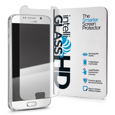 Galaxy S6 Active intelliGLASS HD - The Smarter Samsung Glass Screen Protector by intelliARMOR To Guard Against Scratches and Drops. HD Clear With Max Touchscreen Accuracy.