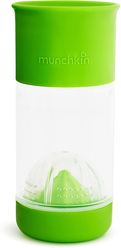 Munchkin Miracle 360 Fruit Infuser Sippy Cup, Green, 14 Ounce