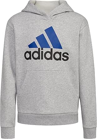 adidas Boys' Long Sleeve Fleece Pullover Hoodie