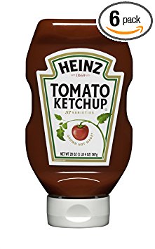 Heinz Tomato Ketchup, 20 ounce Easy Squeeze Bottle(Pack of 6)