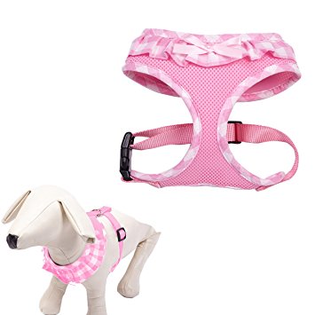 Checkered Frills Fashion Puppy Harness for Pets Dog & Cat