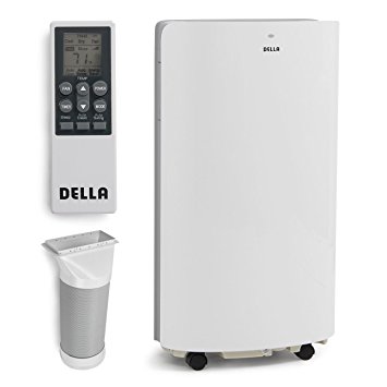 DELLA 048-GM-48265 14,000 BTU Evaporative Portable Air Conditioner/Heater/Dehumidifier/Cooling Function LED Panel Control, White