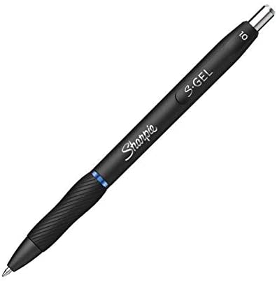 Sharpie S-Gel 2096127 S-Gel Retractable Gel Pen, Bold 1 Mm, Blue Ink, Black Barrel, 36/Pack