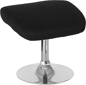 Flash Furniture Egg Series Black Fabric Ottoman