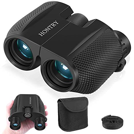 Binoculars for Adults and Kids, 10x25 Folding and Compact Binoculars for Bird Watching, Theater and Concerts, Hunting and Sport Games