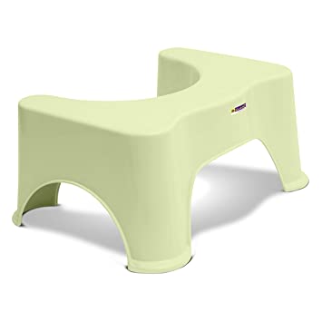 Kurtzy Squat Stool for Western Toilet Portable Comfortable Sturdy Foot Step for Potty Training Kids Adults Green