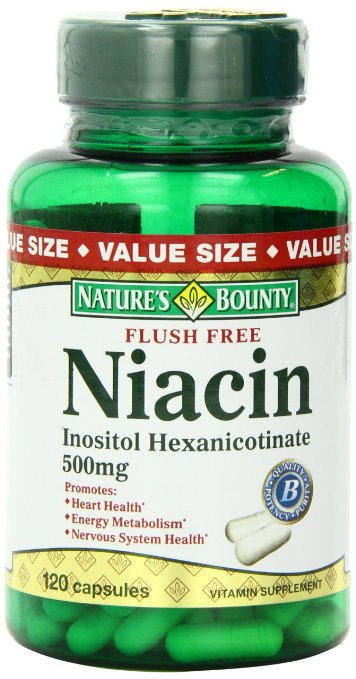 Natures Bounty Flush Free Niacin 500 Mg 120-Count
