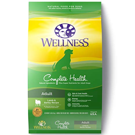 Wellness Complete Health Natural Dry Dog Food, Lamb & Barley