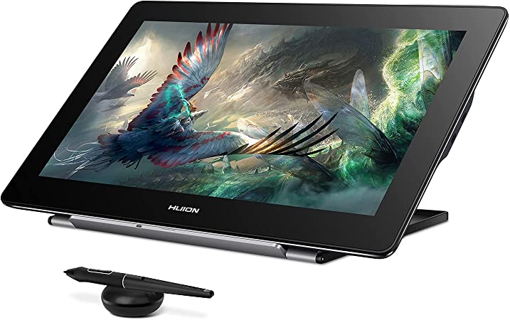 HUION Kamvas Pro 16 Plus 4K UHD Graphics Drawing Tablet with Full Laminated Screen 145% sRGB Battery-Free Stylus PW517 for PC, Mac, Android, 15.6-inch Pen Tablet Display