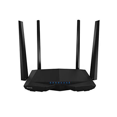 Tenda AC6 Dual Band 1200Mbps 11AC 802.11g/n/b/a WPS WDS VPN Firewall Wireless Repeater Router (AC6, Black)