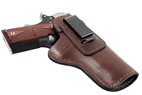 Relentless Tactical The Defender Leather IWB Holster - Fits Most 1911 Style Handguns - Kimber - Colt - S & W - Sig Sauer - Remington - Ruger & More - Made in USA