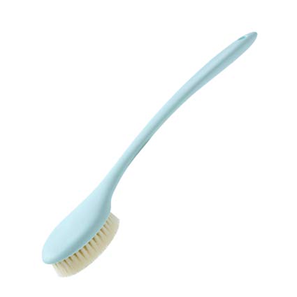 Bath Scrubber Body Brush Shower Scrubber Back Brush with Long Handle, Ergonomic Nonslip Durable (Blue)
