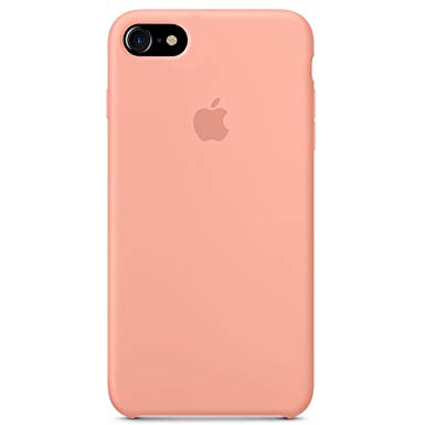 Optimal shield Soft Leather Apple Silicone Case Cover for Apple iPhone 7 (4.7inch) Boxed- Retail Packaging (Flamingo)