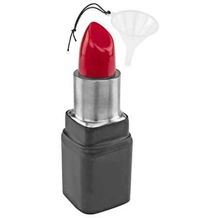 Red Lipstick Stainless Steel Flask, 4oz - Fairly Odd Novelties - Funny Beauty Fashion Drinking Gag Gift