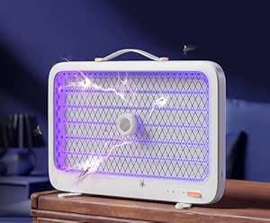 Mosquito Killer with UV Light Lamp Five Nights Eco-Friendly Mosquito Zapper Autokill 2 in 1 Powerful Electric Mosquito 2000mAh Rechargeable Battery Electric Fly Catcher Insect Trap Control(Pack-1).