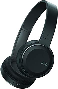 JVC Lightweight Flat Foldable On Ear Colorful Lightweight Headband with Mic Black (HAS190MB)