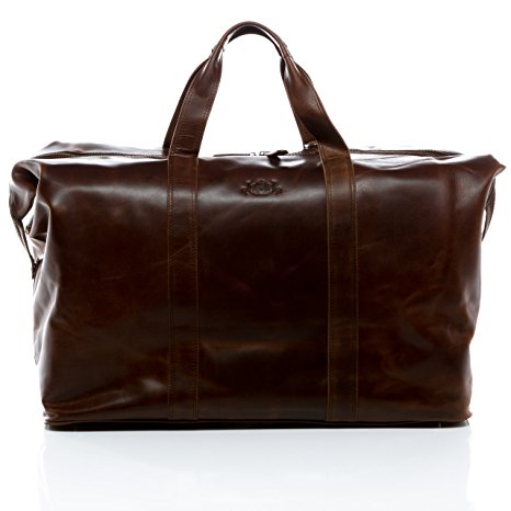 Scotch & Vain travel bag CHESTER - weekender leather tan-cognac - sports bag