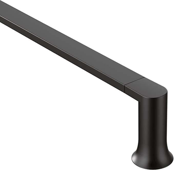 Moen BH3818BL Genta Modern 18-Inch Towel Bar, Matte Black