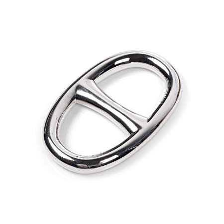 Kloud City Fashion Oval Scarf Metal Solid Piece Ring Wrap Holder Jewelry Making Charms Clothing