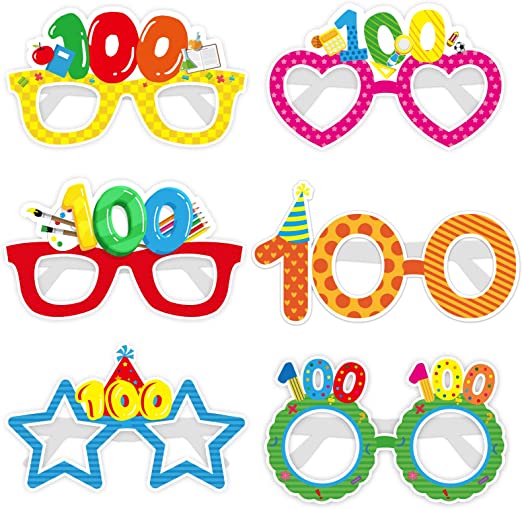 36 Pieces 100th Day Of School Glasses 100 Days Paper Glasses 100th Day Of School Party Glasses Supplies Decorations Favors