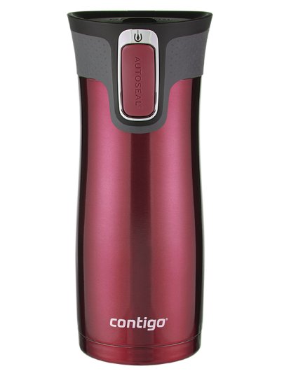 Contigo AUTOSEAL West Loop Stainless Steel Travel Mug with Easy-Clean Lid, 16-Ounce, Watermelon
