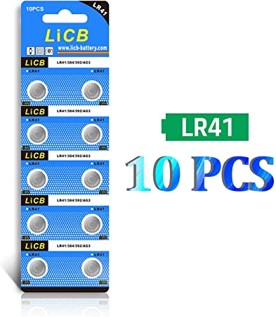 LiCB 10 PCS LR41 AG3 392 192 SR41SW Battery 1.5V Button Coin Cell Batteries,Used in Many Small Electronics, Watch, Calculators, Toys