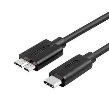 UNITEK USB 3.0 Type C to Standard Micro B Charge & Data Sync Cable 3.28ft for USB-C Devices, Apple New MacBook, ChromeBook Pixel, Nokia N1 Tablet, Mobile Phones