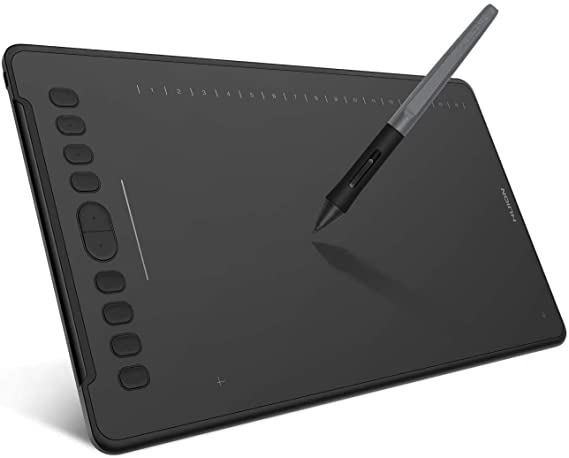 Huion Inspiroy H1161 Android Supported Graphics Drawing Pen Tablet 2019 Release(11”x6.9” Active Area, Battery Free Stylus with 8192 Pressure Level, 16 10 programmable Press Keys, 1 Touch Strip)