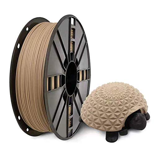 PLA Wood Filament 1.75mm with Cleaning Filament, NovaMaker Wood PLA 3D Printer Filament, 1kg Spool(2.2lbs), Dimensional Accuracy  /- 0.03 mm, fit Most 3D FDM Printer, (Light Wood)