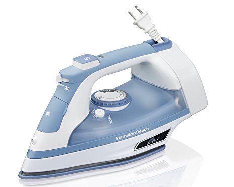 Hamilton Beach Steam Iron with 3-Way Auto Shutoff, Cord Wrap & Durathon Soleplate (19701)