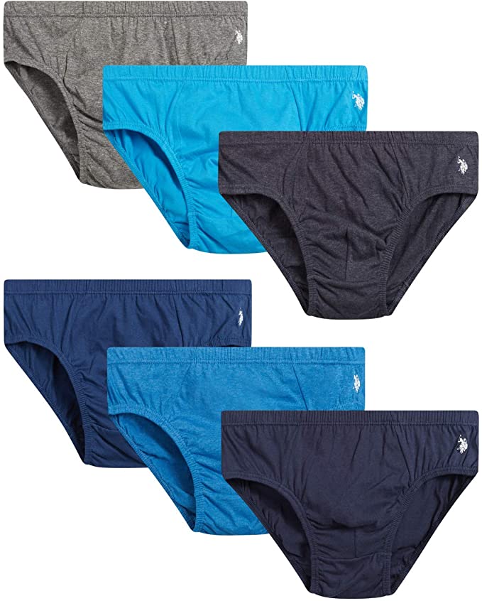 U.S. Polo Assn. Men's 6 Pack Low Rise Underwear Briefs