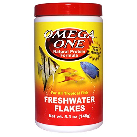 Omega One Freshwater Flakes, 5.3 oz.