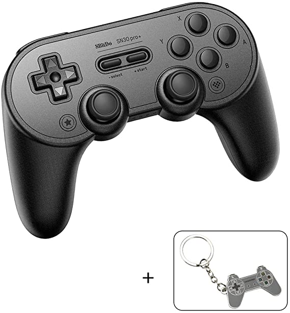 Sn30 Pro Plus Wireless Controller for Nintendo Switch, Bluetooth Controller Joystick with Turbo Vibration Gamepads for Steam, MacOS, PC, Android & Raspberry Pi (Black)