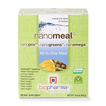 BioPharma Scientific NanoMeal All-in-One Meal, 1.4 Ounces, Tropical Fruit Blend (Pack of 10)