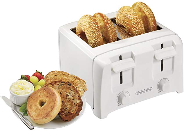 Proctor Silex 24610 4-Slice Toaster, 4, White