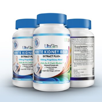 UltaLife #1 BEST Pure White Kidney Bean Extract Plus is the Perfect Weight Loss Supplement to Block Carbs and Give You The Benefits of a Low Carb Diet -- All Natural Weight Loss -- Helps You Lose Weight -- Increase Metabolism and Feel Full Longer -- Contains Potent Garcinia Cambogia Extract for Extra Weight Loss Power