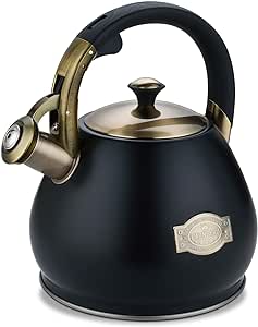Tea Kettle Stovetop Whistling Kettle Teapot, 3Quart Tea Pot Stainless Steel Teakettle for Stove Top with Heat Proof Ergonomic Handle
