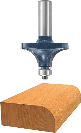 BOSCH 85434M 2-Inch Diameter 3/4-Inch Cut Carbide Tipped Roundover Router Bit 1/2-Inch Shank With Ball Bearing