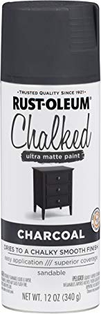 Rust-Oleum 302590 Chalked Spray Paint, 12 oz, Charcoal/Gray