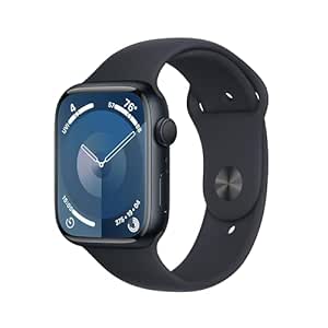 Apple Watch Series 9 [GPS 45mm] Smartwatch with Midnight Aluminum Case with Midnight Sport Band S/M. Fitness Tracker, Blood Oxygen & ECG Apps, Always-On Retina Display, Water Resistant