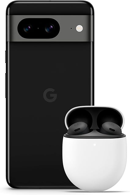 Google Pixel 8 – Unlocked Android smartphone with advanced Pixel Camera, 24-hour battery and powerful security – Obsidian, 128GB   Pixel Buds Pro Wireless Earbuds - Charcoal