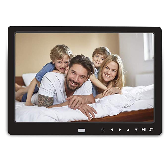 Digital Photo Frame,RegeMoudal 12 Inch Picture Frame with Remote Control 1080P High Definition, Support 32G SD and USB, Various Display Modes, for Pictures and Videos(Black)