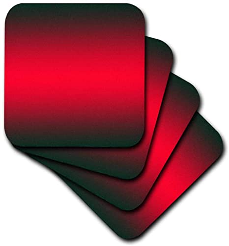 3dRose, Red, Black Gradient Color-Ceramic Tile Coasters, Set of 4 (CST_112050_3)