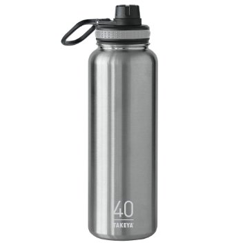 Takeya Thermoflask Insulated Stainless Steel Water Bottle 40 oz Steel