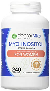 Myo-Inositol for PCOS (240 Count- VALUE BOTTLE) by Doctor MK's®, All Natural Supplement for Fertility, 2000mg - 4000mg daily for Reproductive Support