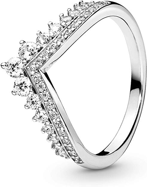 Pandora Jewelry - Princess Wish Ring for Women in Sterling Silver with Clear Cubic Zirconia