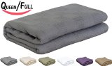 Utopia Bedding 100 Cotton Throw Blanket Maximum Softness and Easy Care Perfect for the Bed or Living Room Ideal Softness and Size for Cuddling QueenFull Smoke Gray