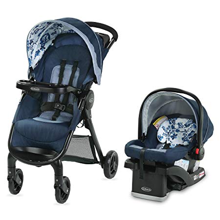 Graco FastAction SE Travel System | Includes FastAction SE Stroller and SnugRide 30 LX Infant Car Seat, Tessa