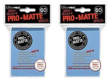 120 Ultra Pro Light Blue SMALL PRO-MATTE Deck Protectors Sleeves Colors Yugioh Vanguard [2 Packs of 60]